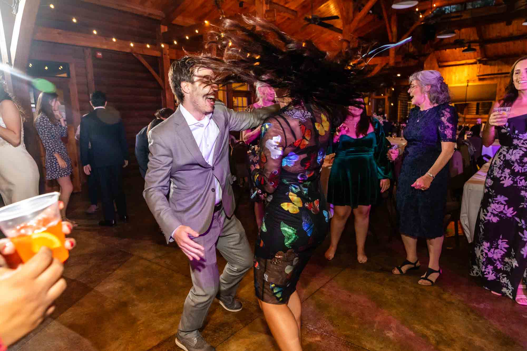 candid dance floor photos at Adventures on the Gorge